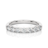 Bar-Set Half Eternity Wedding Band